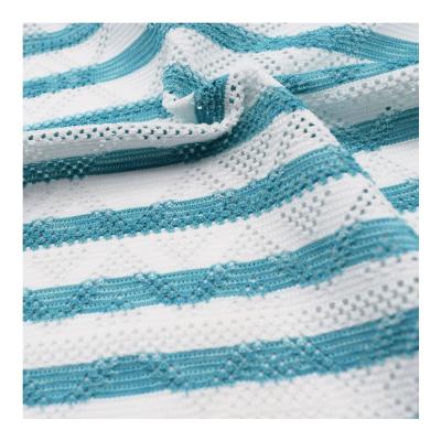 China Breathable 92%polyester 8%spandex jacquard weft knitted fabric stretched fabric for swimwear sports dress for sale