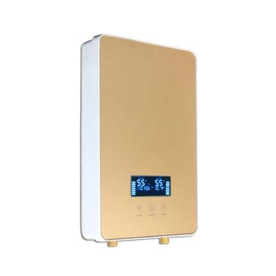 China Hotel Electric Instant Tankless Water Heater Gyser With Power 12 Kw For Shower for sale