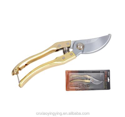 China High Quality Pruner Gold Nimitation Garden Plating Hand Tool Pruner Scissors for sale