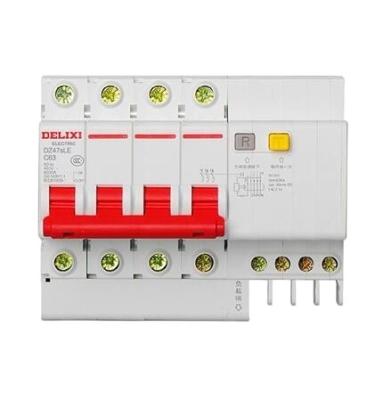 China Chinese Residual Current Famous Brand 6KA of DELIXI Dz47-sle 4P Mini Circuit Breaker Price Top 10 for sale