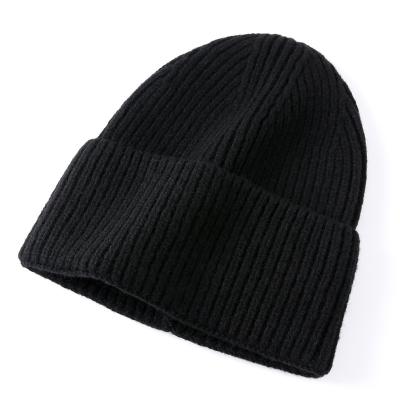 China COMMON Unisex Merino Wool Cable Knit Beanie Hats For Cold Weather Winter Warm Soft Stretchy Hot Selling Wool Hat for sale