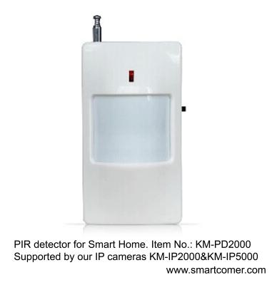 China wireless pir sensor motion detector for Security home alarm system support ip cameras for sale