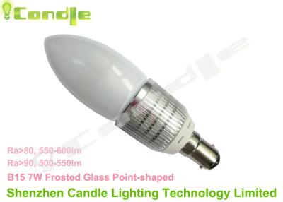 China Frosted Glass Led Candle Bulbs Bayonet Base B15 7 Watts Beam Angle 360 Degree for sale