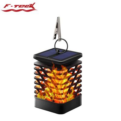 China New Design Ip65 Waterproof Solar Led Garden Decoration Flame Light Solar Hanging Garden Lantern for sale