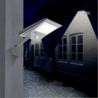 China Fteck Modern Simple Outdoor Waterproof IP65 Aluminum Outside Led Garden Wall Lamp Solar Power Motion Sensor Outdoor Wall Mounted Lighting for sale