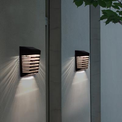 China Outdoor Garden Fteck Waterproof IP65 Aluminum Outside Luz Solar Power Wall Mounted Lights Garden Outdoor Led Wall Lamp for sale