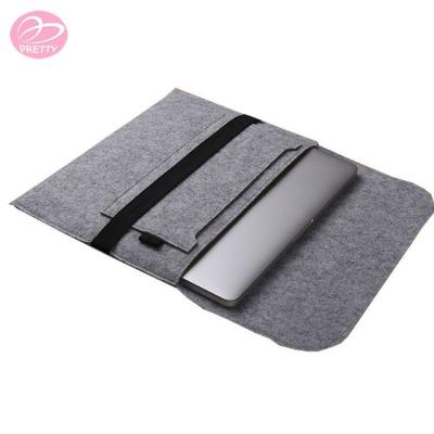 China Laptop Bags Carrying Gray 13 Inch Felt Laptop Sleeve for sale