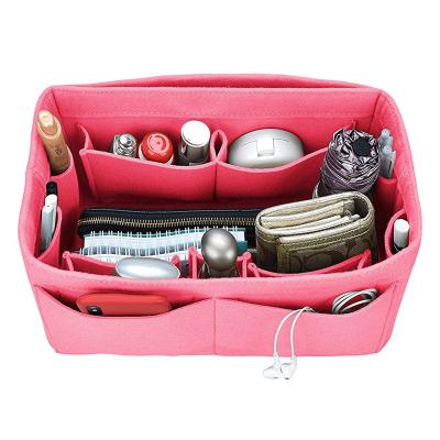 China Wholesale Insert Bag Women Felt Handbag Removable Organizer Insert Cosmetic Bag for sale