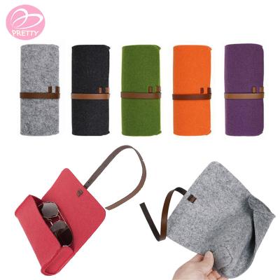 China Wholesale Custom Foldable Felt School And Office Eco Sunglasses Case for sale