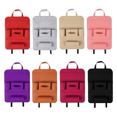 China Brief & Simple Color Hot Selling Car Back Seat Storage Multifunctional Felt Organizer Bag for sale