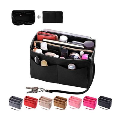 China Insert Bag Makeup Storage Bag Handmade Felt Insert Bag Cosmetic Organizer for sale