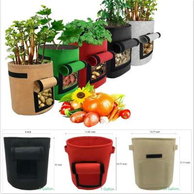 China Garden Bag 5.7, 10 Gallon Carrot Onion Potato Planting Pocket Cloth Pots Felt Planting To Grow Bag Garden Vegetable Planter Bag for sale