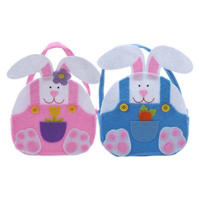 China Cute Bunny Candy Bag Egg Basket Easter Decoration Cartoon Easter Party Decoration Felt Gifts Bag for sale