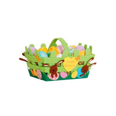 China Easter Basket Laser Cut Easter Gift Bag Wholesale Felt Easter Basket for sale