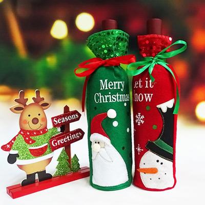 China Santa Claus Snowman Wine Bottle Gift Cute Christmas Decoration Christmas Wine Bag Bags Covers for sale