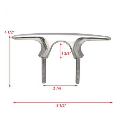 China Easy Install Isure Marine Base Stainless Steel Cleat Open Boat Whitley Offset Cleats Marine Hardware for sale