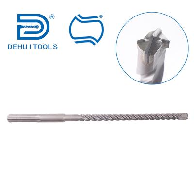 China Concrete Masonry Slag Drilling 40Cr YG8C X Shape Three Carbide Bits Four Flute SDS Max Drill Bit for sale