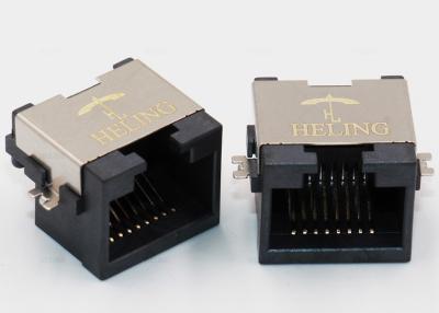 China Horizontal Entry Inverted 90 Degree RJ45 Connector Brass Shielded For Security System for sale