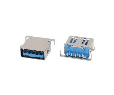 China Single Port USB 3.0 Connector Female DIP Offset With SS Shielding H1.36mm for sale