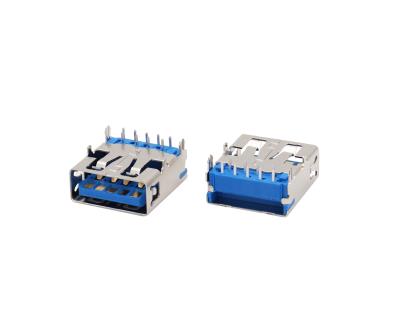 China 90 Degree DIP USB 3.0 Connector Through - Hole Height Over PCB 6.26mm for sale