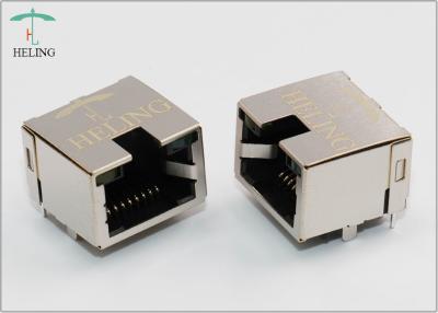 China Halogen - Free RJ45 Female Connector With LED For NIC / Network Splitters / IP Camera / VOIP for sale