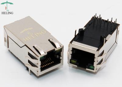 Chine étiquettes simples de 1 x 1 du port 1000Base T RJ45 IEM de connecteur avec lumières vertes/jaunes à vendre