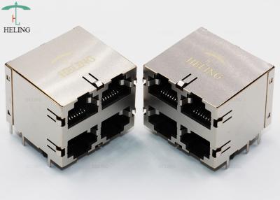 China Soem 2x2 trägt modulares Verbindungsstück RJ45 Jack durch - durchlöchern Sie MJ5988-B022-RS zu verkaufen