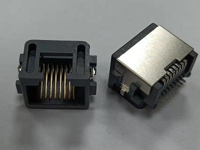 China SMT Offset / Overhangs PCB RJ45 Jack , Modular RJ45 PCB Connector for sale