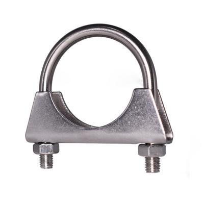 China Zinc Plated Galvanized Steel/stainless steel Heavy Duty Muffler U Bolt Exhaust Pipe Clamp for sale