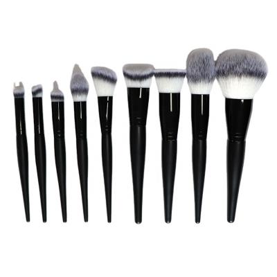 China Angular Blush 9PCS Makeup Brushes Makeup Set Custom Cosmetic Brushes OEM Customized Logo High Quality Foundation Brush for sale