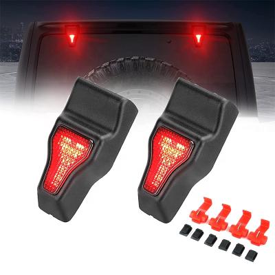 China For Jeep Wrangler JL 2018+ JL Rear Window Led Hinge Cover Smoked Brake Light Running Light For Jeep Wrangler for sale