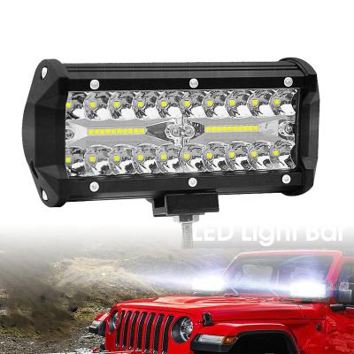 China Wholesale 9-30v High Bright Quad 7 Inch 120W Triple Drive Offroad Light Bar Led Car LED Light Bar for sale