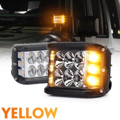 China 30W Side Shooter Flashing Light Side Shooter Led Work 4 Inch Cube Work Light Pod 4x4 Offroad Light Driving Light 10-30V for sale