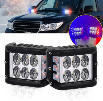 China Light Red 4inch Offroad Car 4x4 Strobe Light &Blue Truck Strobe Light ATV Side Shooter Side Shooter Turn Signal Light for sale