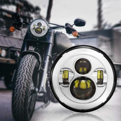 China For Jeep Chrome Bezel Motorcycle 12v Led Headlight 7