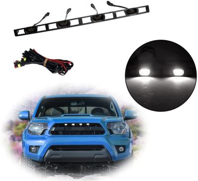 China With Wiring 4pcs Package Smoked Lens White LED Front Grille Lights Lamps Assembly For 12-15 Toyota Tacoma for sale