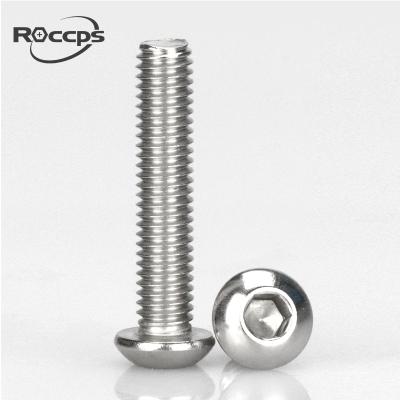 China ISO7380 Socket Round Knob Hex Stainless Steel Head Cap Screw for sale