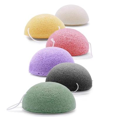 China Hot Selling New Style Facial Charcoal Exfoliator Blast Bamboo Face Cleansing/Factory Natural Konjac Fiber Sponge Cleansing Bath for sale