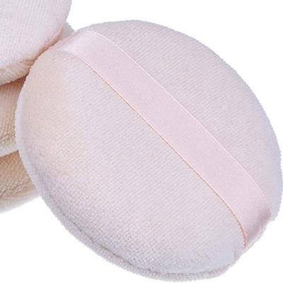 China Best Selling Three-Layer Foundation Air Cushion Puff Soft Skin Color Makeup Sponge White Powder Puff With Ribbon for sale