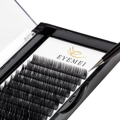 China 2020 Beautiful Private Label Mink Eyelashes Lashes Tray Russian Volume Eyelash Extension Extensions Washable Professional Silk Black Custom for sale