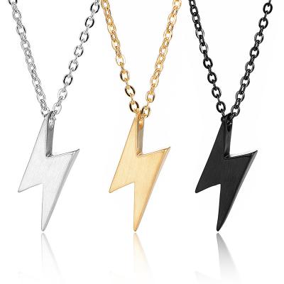 China FASHIONABLE Korean Japanese Lightning Necklace Men Women Trend Personality Jewelry Men Women Titanium Steel Pendant Jewelry for sale