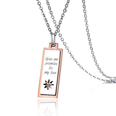 China Trendy Fashion Simple Pendant Necklace For Women Men Rose Gold Diamond Star Decoration Choker Necklace For Women Party Jewelry Gifts for sale