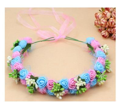 China Beautiful/Sweet New Fashion Women Lady Girls Wedding Flower Garland Tiaras Headband Hair Accessories Bride Floral Hair Jewelry for sale