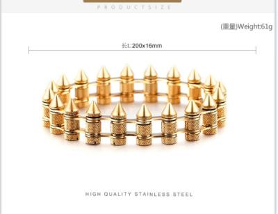 China FASHIONABLE Punk Viking Bangles Cowboy Men Jewelry Calavera Biker Mens Bracelets Hip Hop Bullets Bracelet Punk Gift for sale