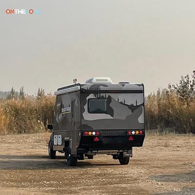 China Support Customized Paint South America Style Hybridcaravan Motorhom 4x4 16 Ft With Stove For Cooking for sale