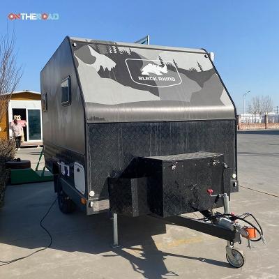 China Offroad Support Customized Paint Lightweight Portable Hard Floor Camper Caravan Travel Trailer For Sale for sale