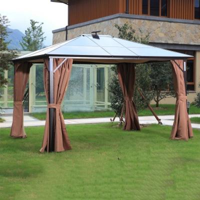 China Fashion design Prefab Pavilion outdoor waterproof aluminum structures gazebo and pergola for garden for sale