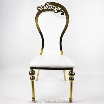 China New Arrival Super Comfortable Event Chairs Wedding Stainless Steel Golden Wedding Chair for sale