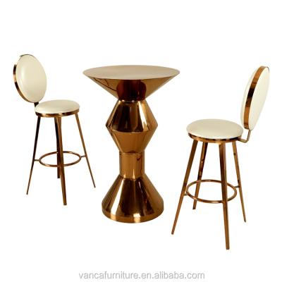 China Modern super comfortable hot sale luxury gold metal bar table for sale