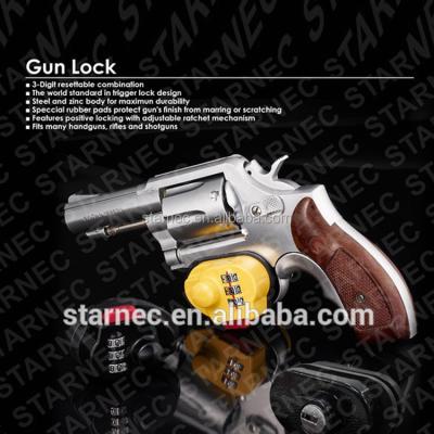 China 2019 New Product Safety Combination Trigger Gun Lock Pick Gun Zinc Alloy Lock for sale